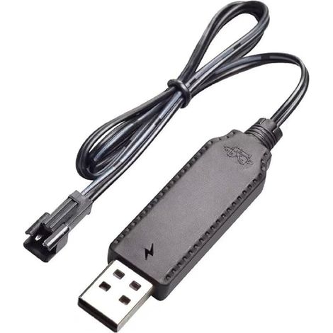 Câble de charge de batterie USB, batterie LiPo 3,6 V-3,7 V, connecteur SM-2 broches, pour jouets télécommandés, voitures, réservoirs, camions, trains, bateaux, convient pour Ni-Cd/Ni-MH/LiPo/LiFePo (1/5)