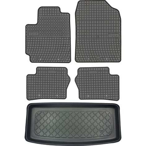 Juego de alfombrillas de goma para coche y maletero para Kia Picanto III Hatchback a partir de abril de 2017. (1/5)