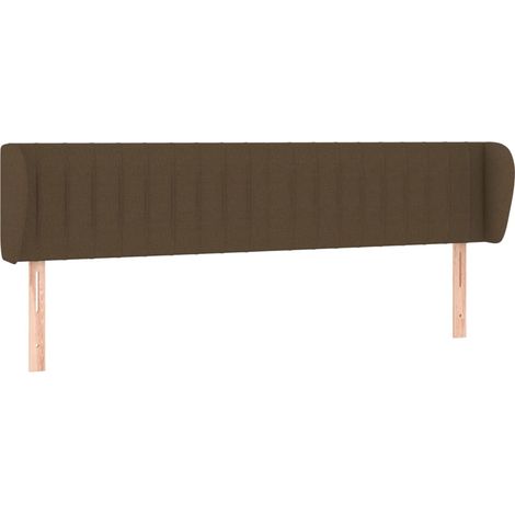 Maison Exclusive - Testiera ad Orecchio Marrone Scuro 183x23x78/88 cm in Tessuto