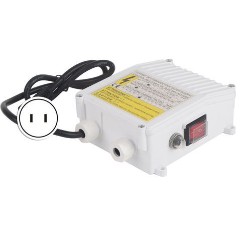 Boîtier de Commande de Pompe avec Protection Thermique et Disjoncteur pour Puits Profonds, 0.75KW 1HP 40uf 18A, Prise US 110V (1/5)