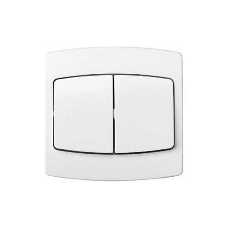 Schneider ALB74070 Poussoir + Va-Et-Vient Alcyon - Blanc