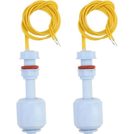 2PCS Interrupteur à Flotteur Vertical Interrupteur de Niveau à Flotteur Bleu Capteur de Niveau d'eau Switch Liquid Controller pour Hydroponie Jardinage Aquarium Réservoir de Piscine 10W 52 mm Bleu