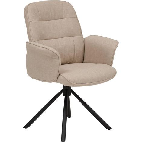 Fauteuil de Bureau Pivotant "Sisco" 98cm Beige (1/5)