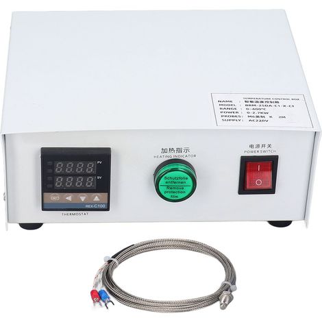 Régulateur de température PID auto-adaptatif AC220V, boîtier de contrôle numérique avec thermocouple, kit 2 mètres / 6,6 pieds (1/5)