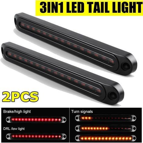 2 unidades - Luces traseras para remolque de 30 LED, proyector rojo y amarillo, luces traseras para coche E4, 12-24V (1/4)