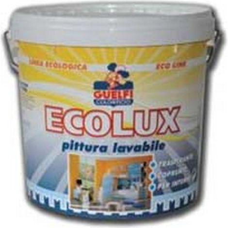 1PZ LAVABILE TRASPIRANTE "ECOLUX" PER INTERNI - lt.2.5 bianca