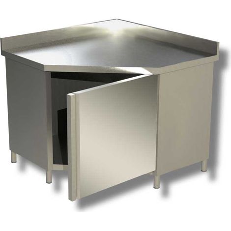 Table armoire d'angle avec dosseret profondeur 600 - Ristopro