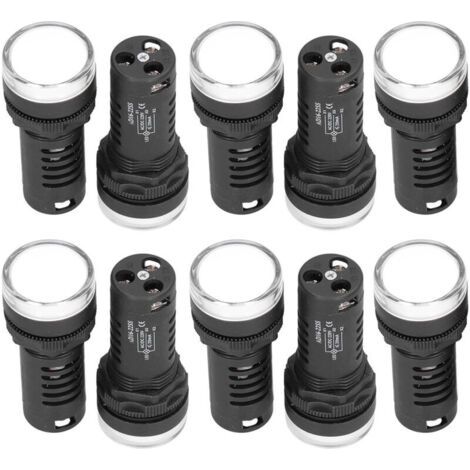 BUNTHAUS PA Indicateurs Électroniques Économie d'Énergie 10 Pièces Rouge Vert Alimentation LED Moteurs 220V AC DC (1/4)