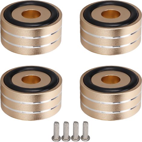 4 pièces Pieds de Spike Isolateur SP4010 40x20mm pour Enceintes, Amplificateurs DAC et Enregistreurs Dorés (1/5)