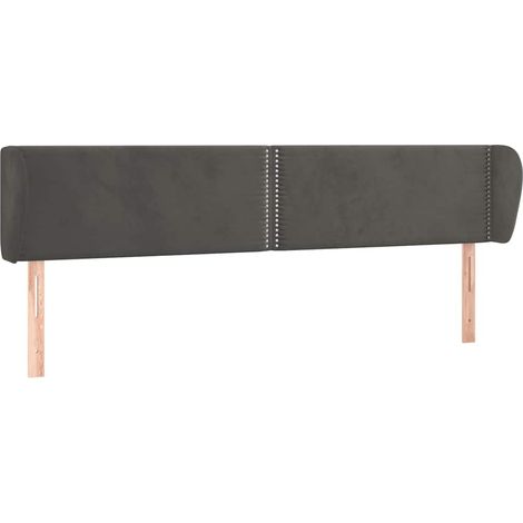Maison Exclusive - Cabecero de terciopelo gris oscuro 203x23x78/8 (1/5)