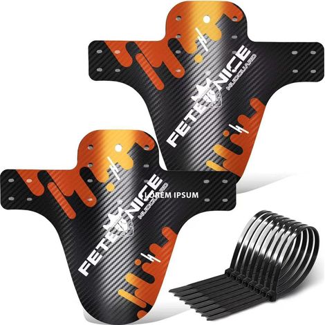 Garde-boues VTT Mudguard de vélo de Montagne réglable, Compatible Avant et arrière, s'adapte aux Tailles de Roues 26 ", 27,5", 29 ", Grande Taille et Fat Bike, (1/5)