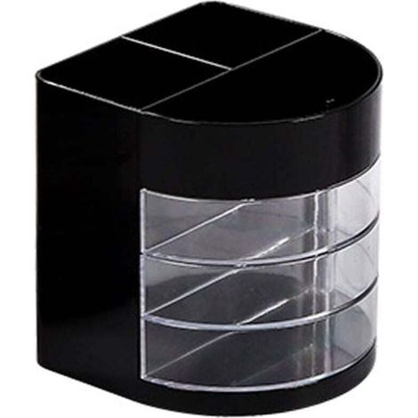Organiseur de bureau multifonction en plastique avec 3 tiroirs amovibles, pour bureau, maison, école, salle de classe, (1/4)