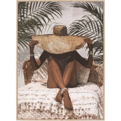 Tela incorniciata eliane legno 58x78cm - Atmosphera créateur d'intérieur (1/2)