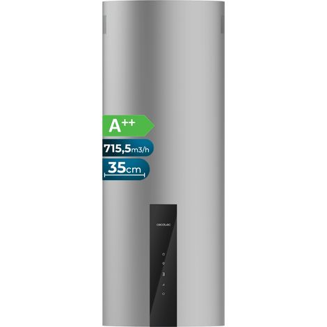 Cecotec Campana Extractora Redonda de Pared 35 cm Bolero Flux DRT 358000 Inox A++. Succión 715 m³/h (1/3)