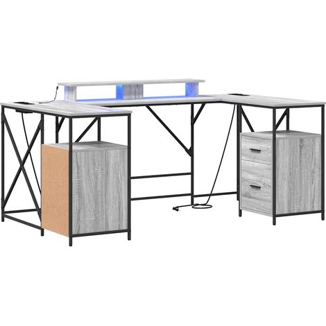 Maison Exclusive - Schreibtisch Graues Sonoma 182 x 101 x 87,5 cm