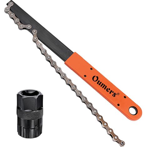 Kit d'outils de chaîne de vélo,Clé de démontage de Broche de Mise à Niveau et Fouet de chaîne avec Le Paquet d'outil de dissolvant de pignon de chaîne de Volant de Cassette/vélo (1/5)