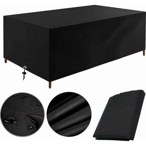 200x100x75cm Garden Furniture Cover, Waterproof and Windproof Oxford Fabric, Protective Tarpaulin for Outdoor Tables (1/5)