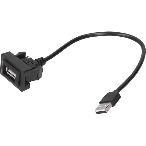 Chargeur USB pour voiture adaptateur prise allume-cigare ABS portable rallonge câble sortie auto accessoire (1/5)