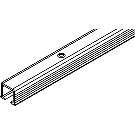 Hawa Einfachlaufschiene Clipo 10/15, Alu, gelocht, zum Schrauben, L= 2500 mm