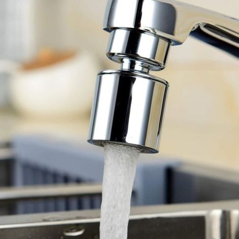 Aérateur Robinet - Laiton Chromé - Rotation 360° - 2 Modes Jet - Filetage Mâle 24 mm - Pour Évier Salle De Bain (1/4)