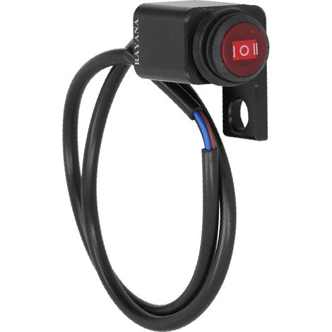 Interrupteur étanche pour guidon, phares antibrouillard, bouton marche/arrêt/marche pour moto et quad, avec trou de fixation de 10 mm (côté gauche). (1/5)