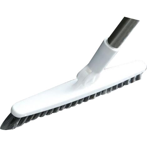 Brosse à fentes à long manche, brosse de nettoyage pour carrelage de sol, brosse de salle de bain et de cuisine, blanche, 88 cm (1/5)