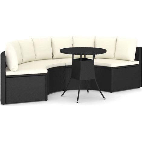 Maison Exclusive - 5-tlg. Garten-Sofagarnitur mit Auflagen Poly R (1/5)