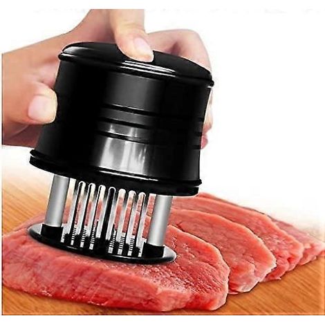 Attendrisseur, attendrisseur de viande avec 56 lames ultra-tranchantes en acier inoxydable pour attendrir la viande, le porc, le poulet. (1/5)