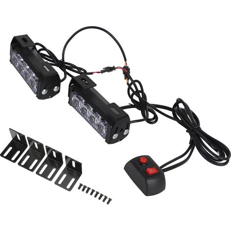 8 Lampes Stroboscopiques LED Urgence 12V 24V IP67 Étanche Universel Feu Clignotant Avertissement pour Voiture Camion Remorque Fourgon (1/5)
