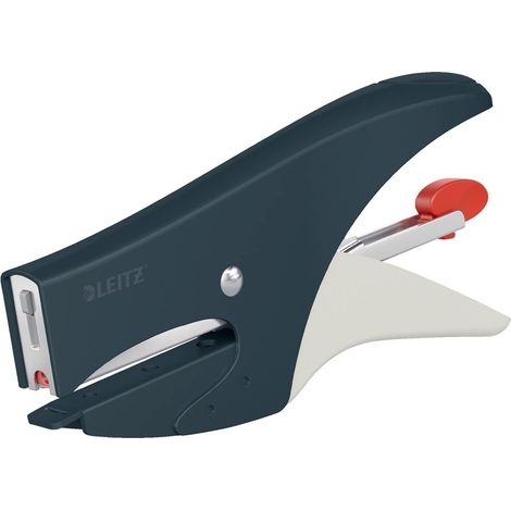 Leitz Cucitrice a Pinza, Capacità fino a 15 Fogli, Caricamento posteriore, Include Punti P2 (No. 10), Gamma Cosy, 56450089, Grigio (Vellutato) (1/5)