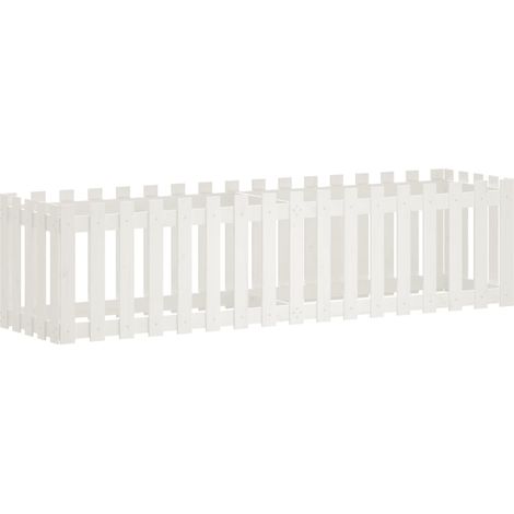 Maison Exclusive - Hochbeet Lattenzaun-Design Weiß 200x50x50 cm M