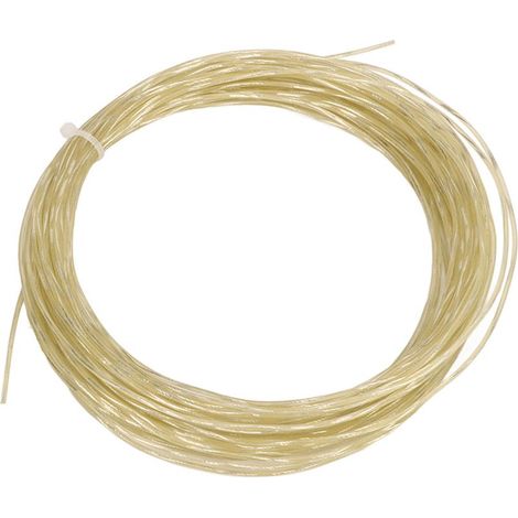 Cordage de raquette de tennis élastique en nylon titane, 12,2 m, 1,30 mm, de rechange, beige. (1/4)