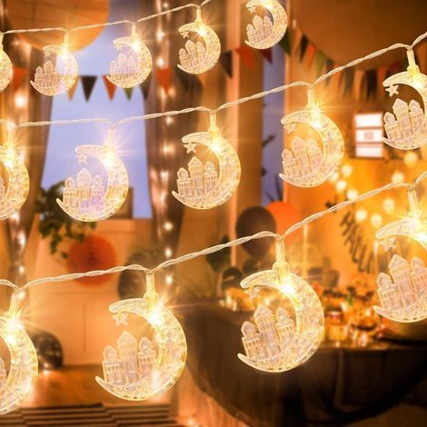 LAOA Ramadan-Lichterkette, 3 m, 20 LEDs, Ramadan-Lichterkette für Muslime, Ramadan-Lichterkette für Hochzeiten, Geburtstage, Weihnachten, Partys, Schlafzimmer und Gärten (1/5)