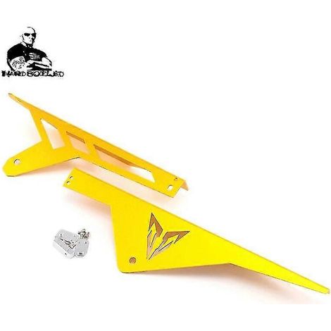 Kettenschutzabdeckung aus CNC-gefrästem Aluminium für Yamaha MT-09 XSR900 Motorräder (2013–2022, Modelljahre 2019) – Gold, ohne Logo