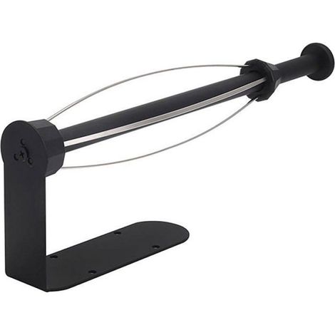 Porte-Essuie-Tout - Acier Inoxydable - Mural - Pour Rouleaux Cuisine - Noir - 32,5 X 9,5 X 4,5 Cm (1/5)