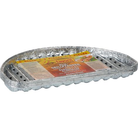 Favorit Grillplatte, mezzo giro, set di 5 - padella in alluminio, diametro 30 cm, per barbecue o grill - 1815