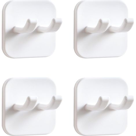 4 Pièces Supports de Rasoir pour la Douche Porte-Rasoir de Salle de Bain Crochets de Douche Auto-adhésifs Porte Rasoir Multi-Usage Sans Perçage pour la Maison la Cuisine la Salle de Bain le Bureau