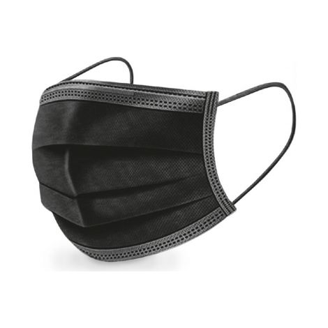 OFFERTA 10PZ MASCHERINA CHIRURGICA NERA PROTEZIONE PERSONA