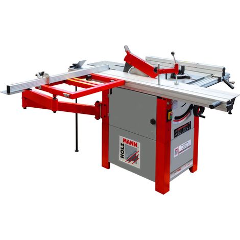 Holzmann – Scie à format 2200W – Lame T.C.T. Ø 250mm – Capacité de coupe 590mm – Table extensible jusqu'à 2200mm – Chariot alu avec coulissement sur billes (1/5)