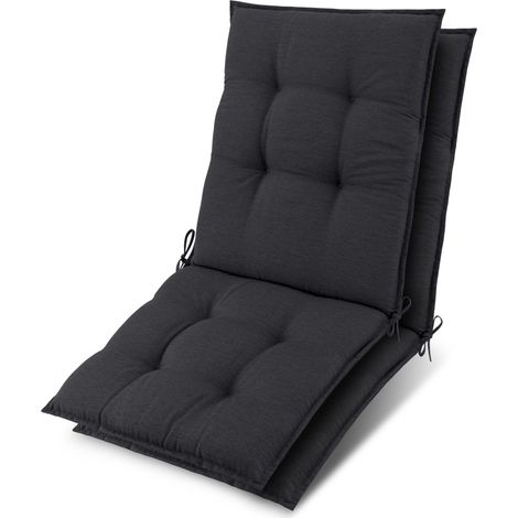 2x Coussin pour chaise basse Sun-NL 100x50x8cm Anthracite