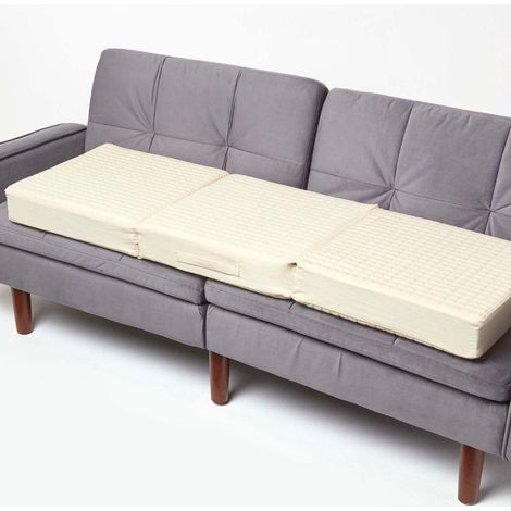 HOMESCAPES Sofa-Auflage 150 x 50 cm für 3-Sitzer, creme - großes Sitzkissen orthopädisch (1/4)