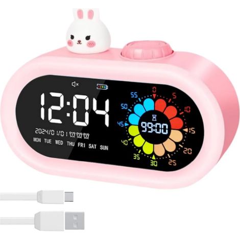 Minuteur de cuisine numérique magnétique, chronomètre, horloge, écran LCD, 3 niveaux sonores (1/5)
