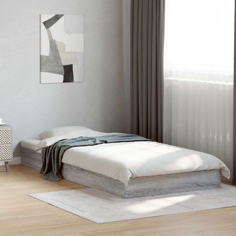 Estructura de cama de suelo  gris 80 x 200 cm