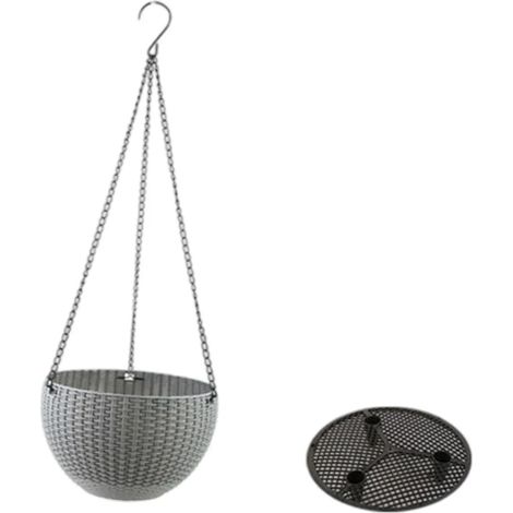 Jardinière suspendue grise pour extérieur (1/5)