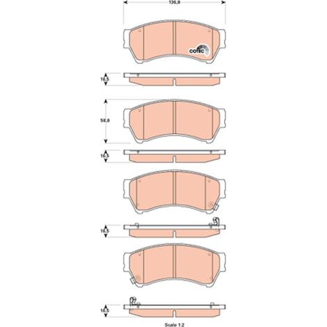 Plaquettes de frein avant GDB3501 TRW (1/5)