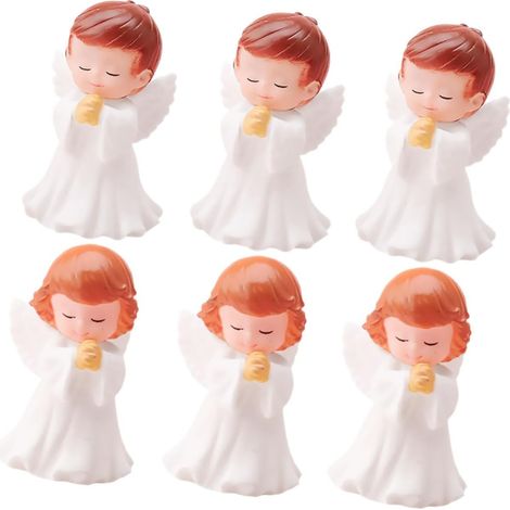 6pièces Statues Ange Prière Figurines Ange Décoratives pour Intérieur Sculptures Mignonnes Vinyle (1/4)