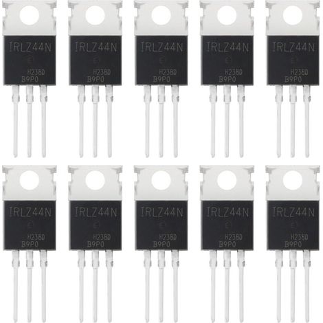 Lntyq 10 Pièces IRLZ44N IRLZ44 IRLZ44NPBF Transistors MOSFET à Canal N 47A 55V 47 Ampère 55 Volt Puissance Transistor MOSFETS TO-220 (1/5)