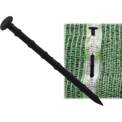 Chiodi ago per cucire rete olive – Lunghezza 105 mm – Confezione da 100 pezzi – Polipropilene nero