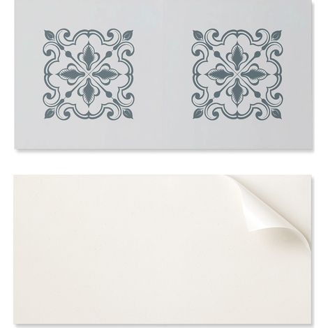 Paquete de azulejos autoadhesivos con estampado floral y adornos 6x60x30 cm