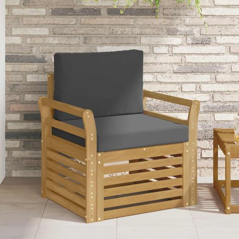 vidaXL Conjunto de sofás de exterior Poliéster Blanco (1/5)